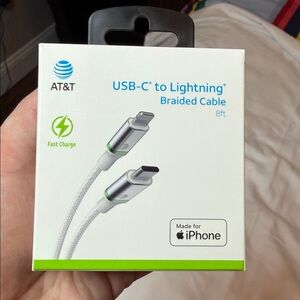 USB-C to Lightning Braided Cable 8ft in Length